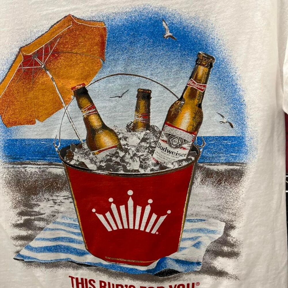 Budweiser Men's White T-shirt